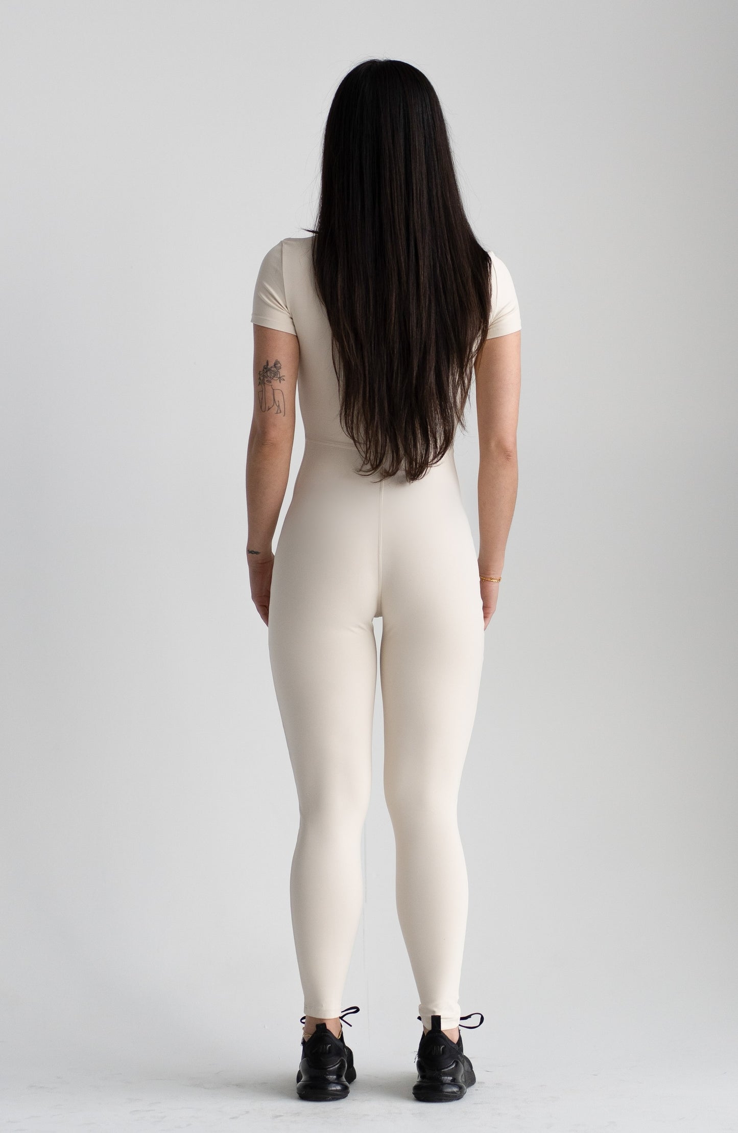 Second Skin | Vanilla Short Sleeve Jumpsuit