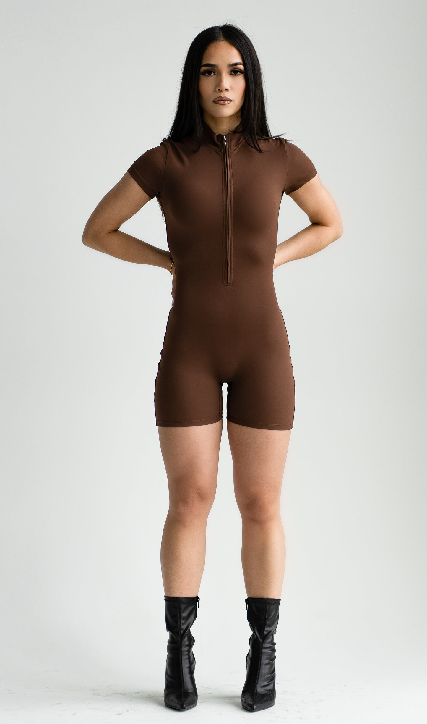 Second Skin | Moka Short Sleeve Shorts Jumpsuit